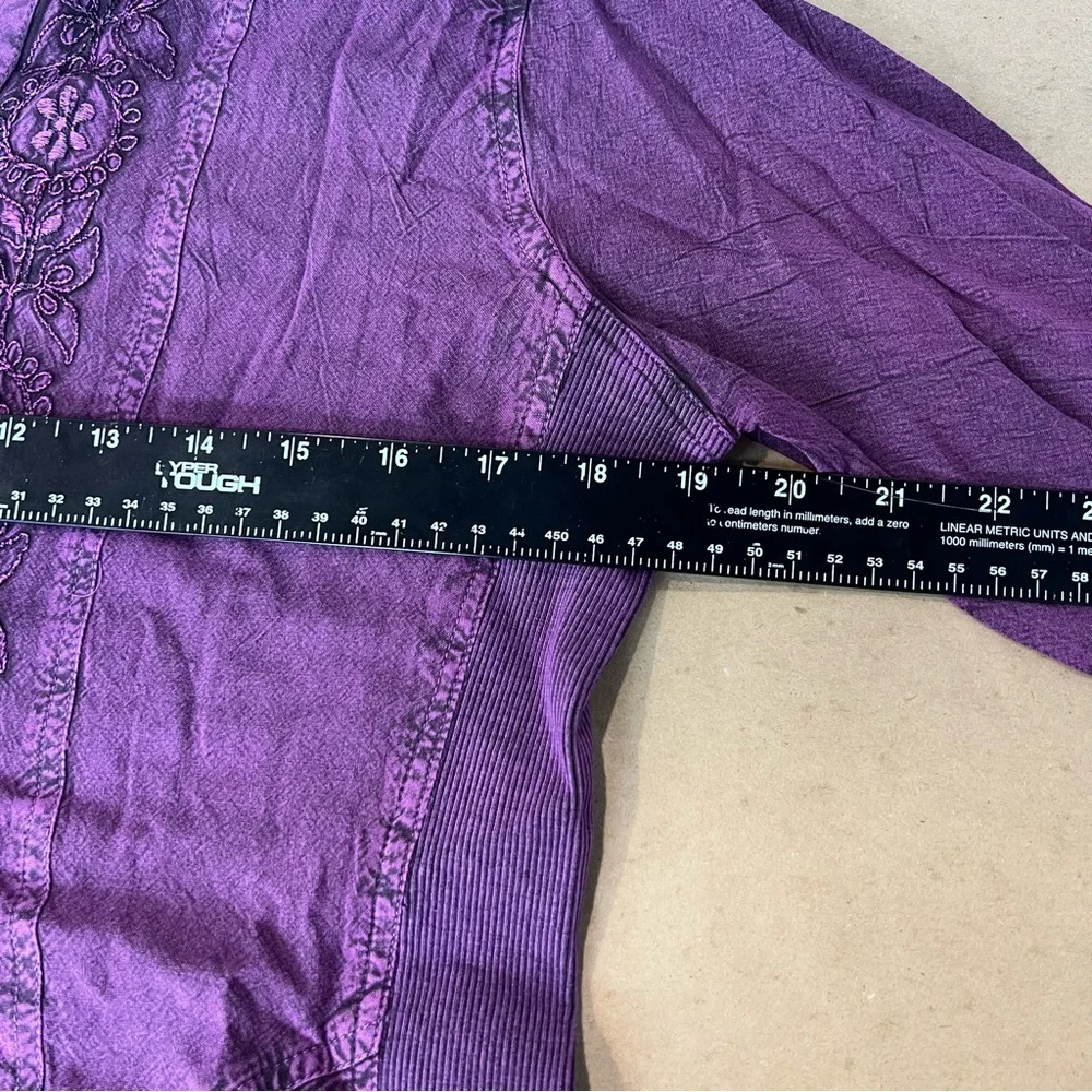 Signals NEW Purple Embroidered Women’s boho Tunic - Picture 5 of 8